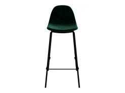 Set de 2 sillas para isla de cocina en terciopelo verde oscuro 65 cm - Henrik