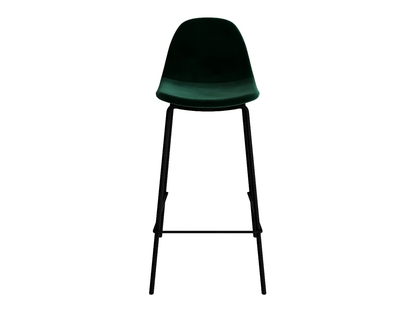 Set de 2 sillas para isla de cocina en terciopelo verde oscuro 65 cm - Henrik