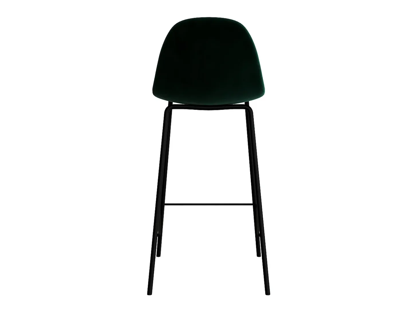 Set de 2 sillas para isla de cocina en terciopelo verde oscuro 65 cm - Henrik