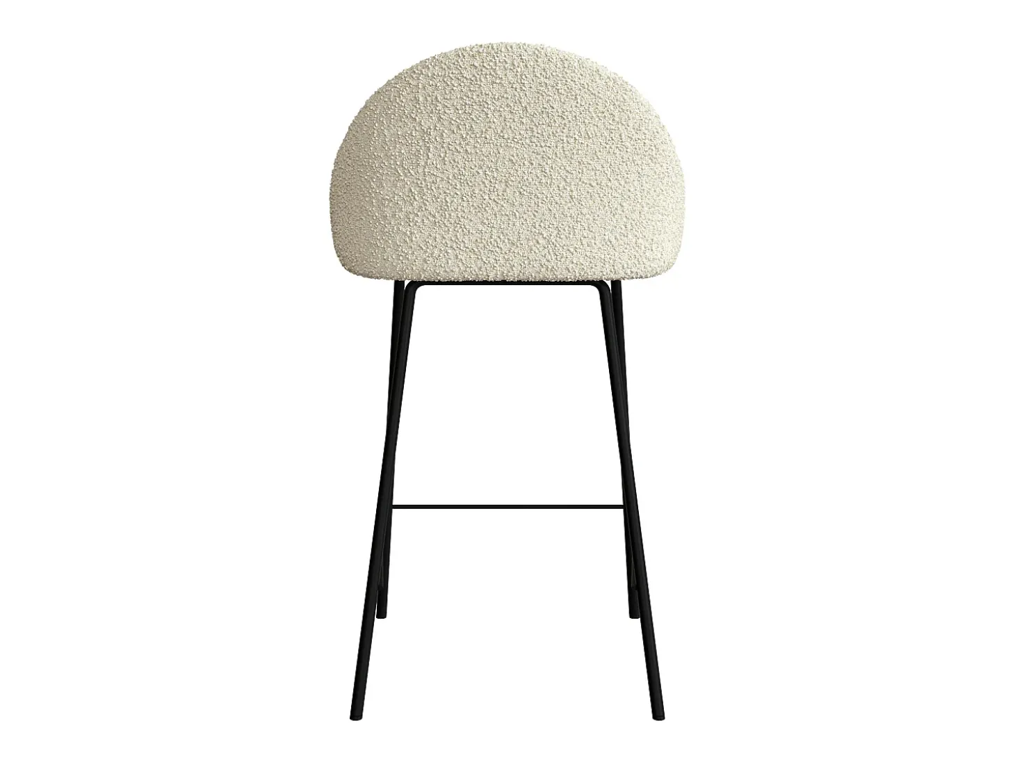 Set de 2 sillas para isla de cocina blancas efecto lana 65 cm - Misty