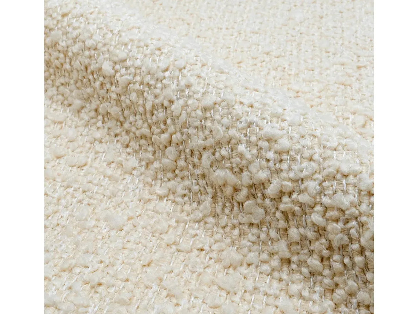 Set de 2 sillas para isla de cocina blancas efecto lana 65 cm - Misty