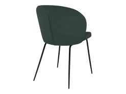 Set de 2 sillas verdes en tejido bouclé con base de metal - Groom
