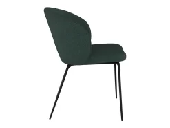 Set de 2 sillas verdes en tejido bouclé con base de metal - Groom