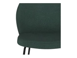 Set de 2 sillas verdes en tejido bouclé con base de metal - Groom