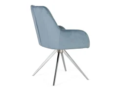 Set de 2 sillones tapizados en terciopelo color azul