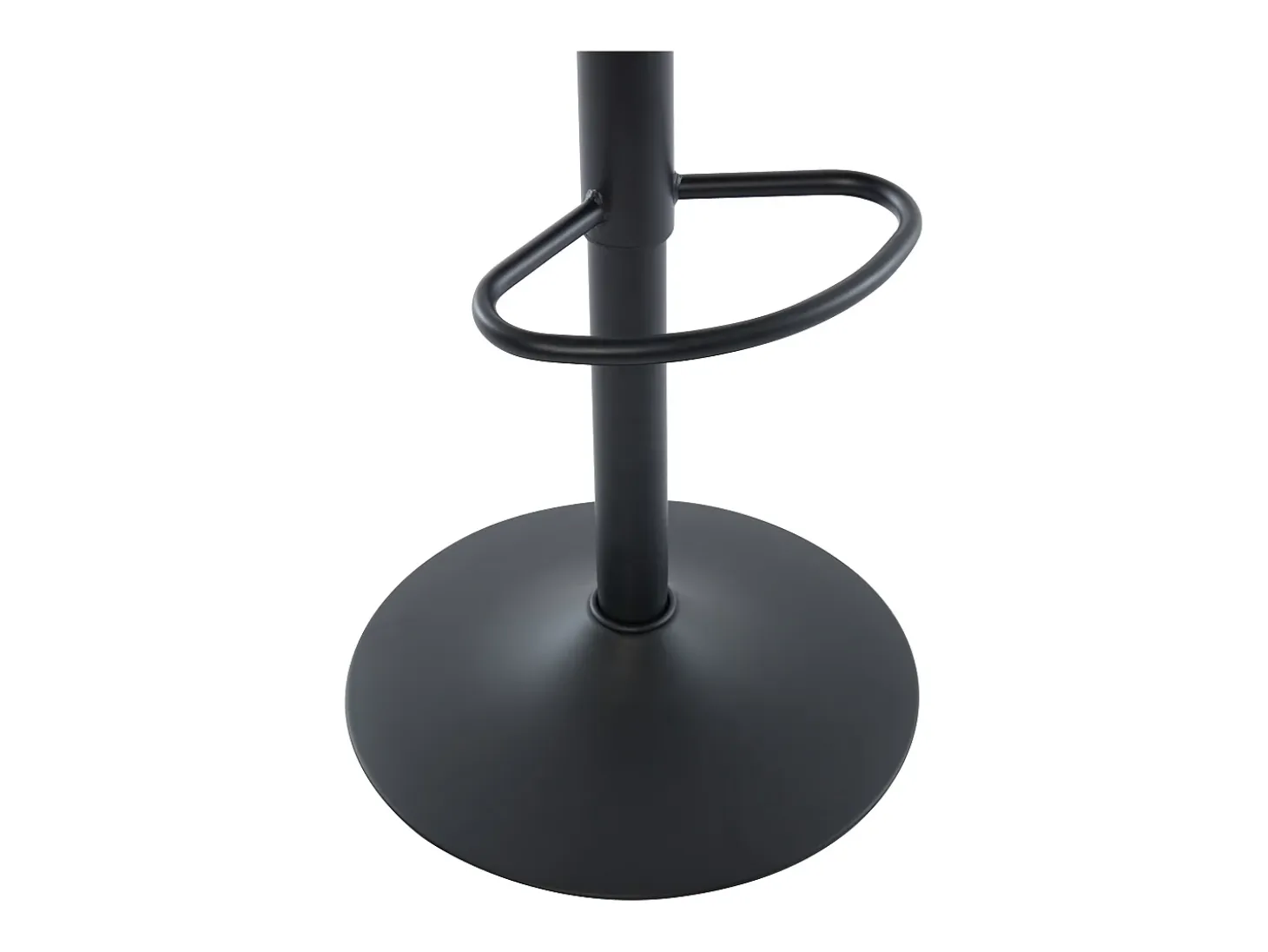 Set de 2 taburetes de bar de tela texturizada y metal - Altura ajustable - Crema - LARANZA