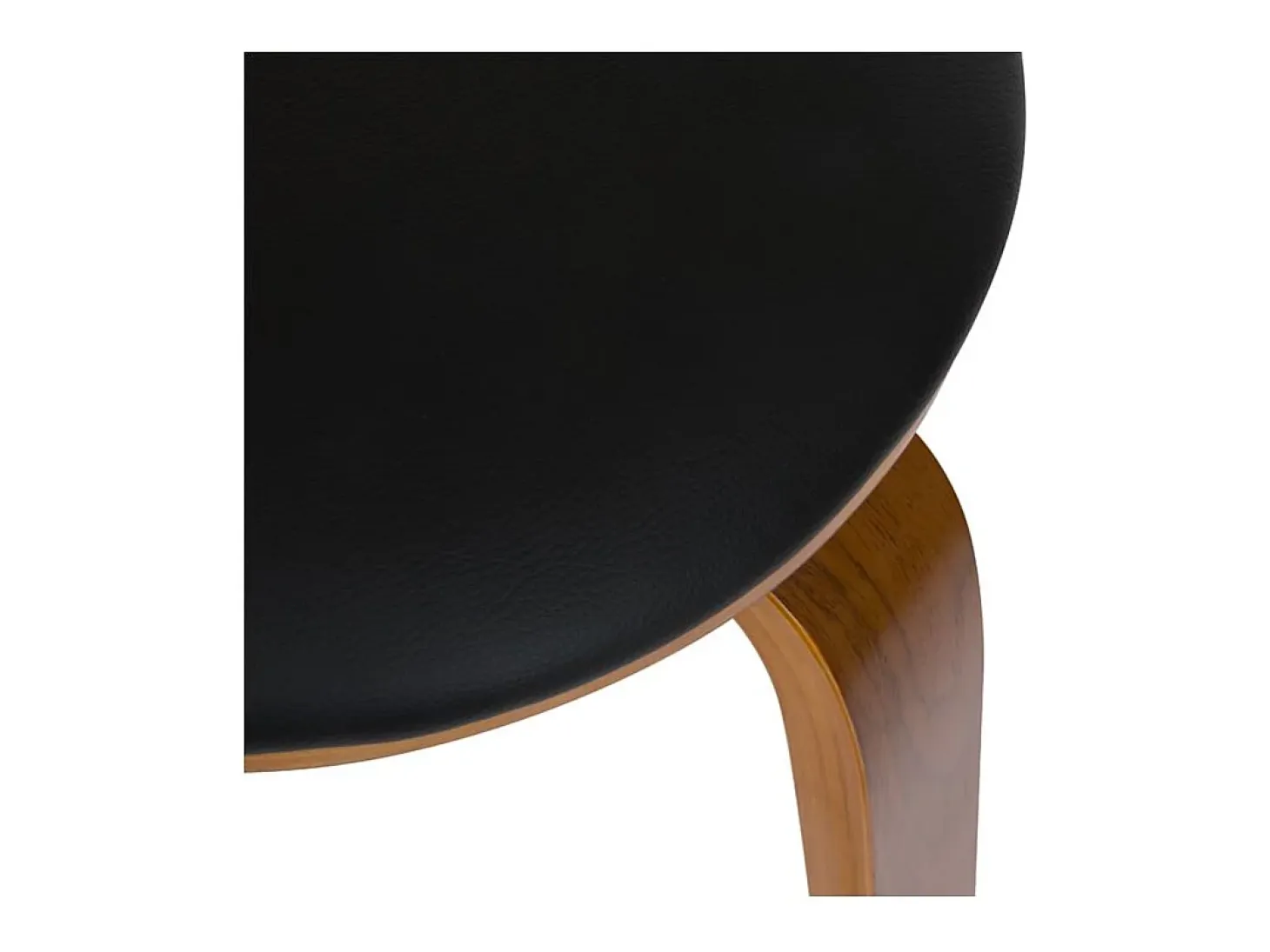 Set de 2 taburetes de bar 78 cm en cuero sintético negro - Arthus