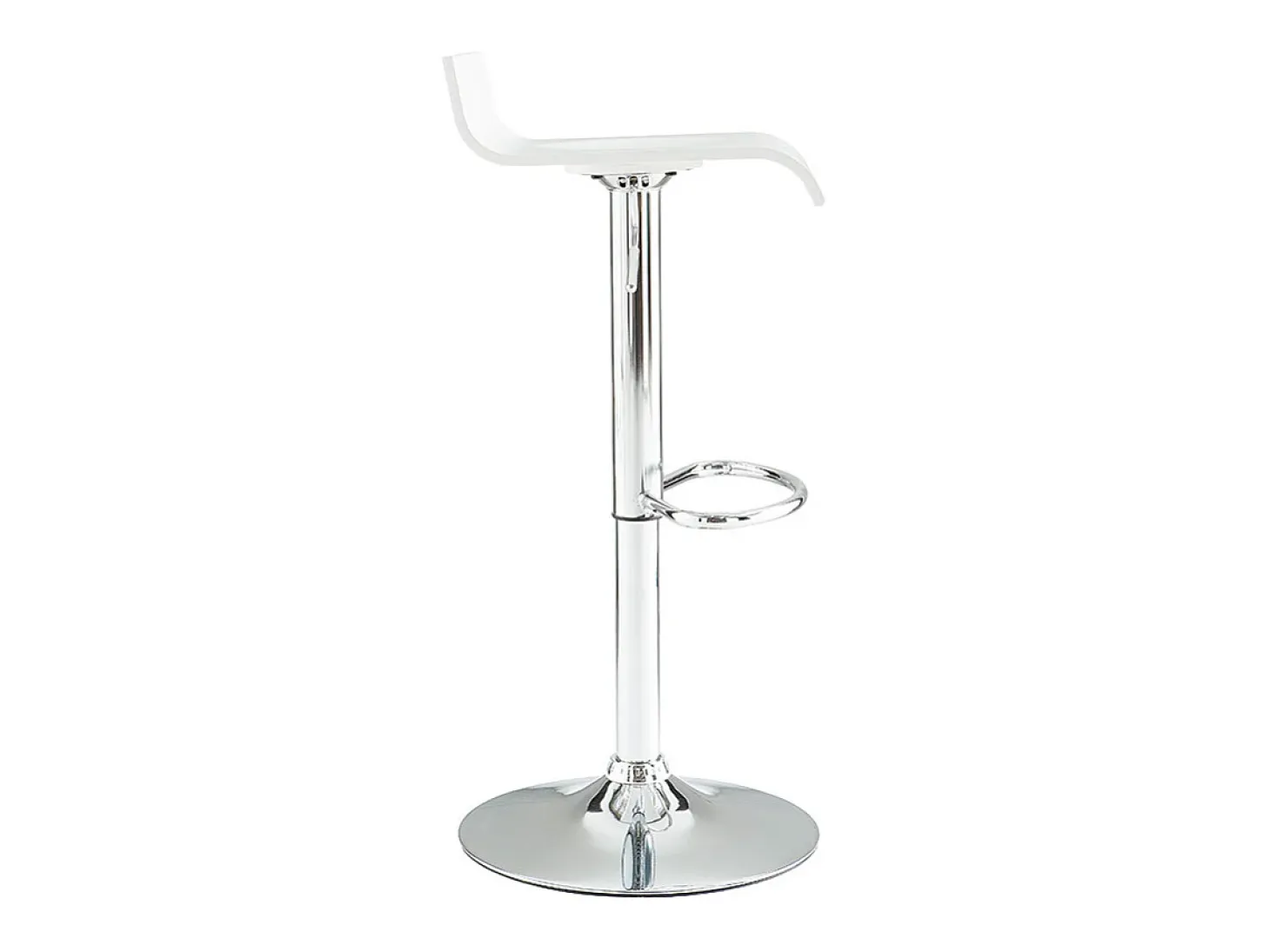 Set de 2 taburetes de cocina blancos con madera y acero cromado SURF V2