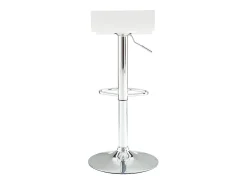 Set de 2 taburetes de cocina blancos con madera y acero cromado SURF V2