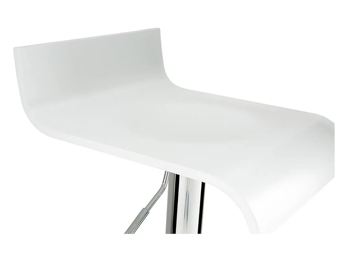 Set de 2 taburetes de cocina blancos con madera y acero cromado SURF V2