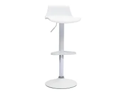 Set de 2 taburetes de cocina de diseño blancos ajustables 360º KRONOS