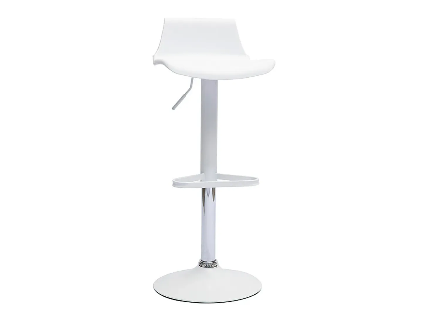 Set de 2 taburetes de cocina de diseño blancos ajustables 360º KRONOS