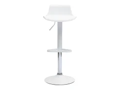 Set de 2 taburetes de cocina de diseño blancos ajustables 360º KRONOS