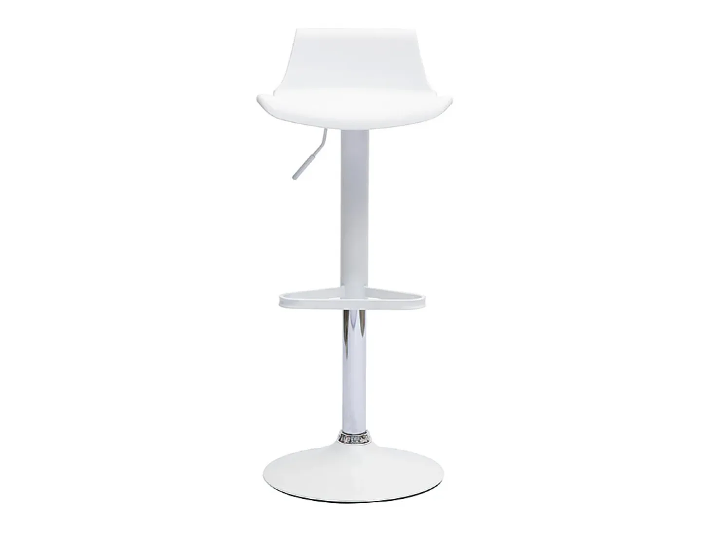 Set de 2 taburetes de cocina de diseño blancos ajustables 360º KRONOS