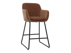 Set de 2 taburetes de cocina efecto aterciopelado terracota 65 cm AMIKA