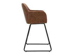 Set de 2 taburetes de cocina efecto aterciopelado terracota 65 cm AMIKA