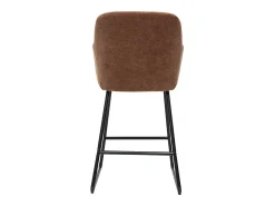 Set de 2 taburetes de cocina efecto aterciopelado terracota 65 cm AMIKA