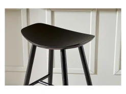 Set de 2 taburetes de cocina negros 65 cm DEMORY