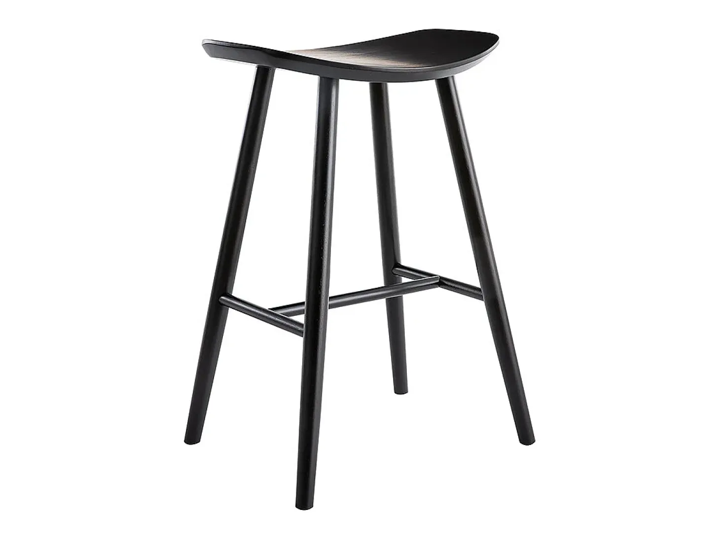 Set de 2 taburetes de cocina negros 65 cm DEMORY