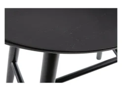 Set de 2 taburetes de cocina negros 65 cm DEMORY