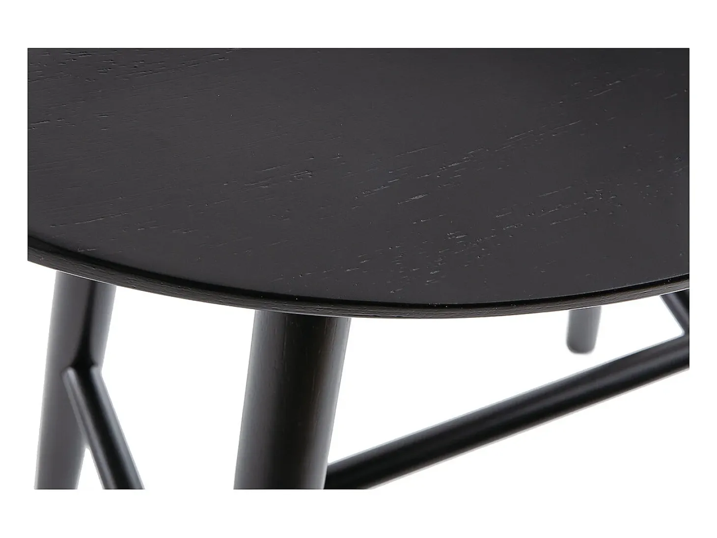 Set de 2 taburetes de cocina negros 65 cm DEMORY