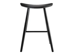 Set de 2 taburetes de cocina negros 65 cm DEMORY