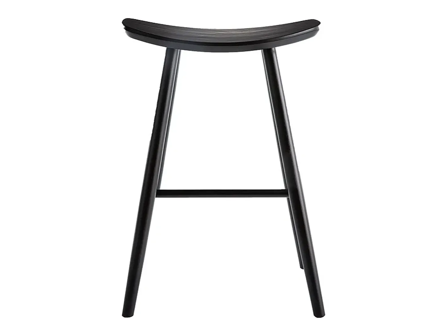 Set de 2 taburetes de cocina negros 65 cm DEMORY