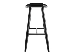 Set de 2 taburetes de cocina negros 65 cm DEMORY