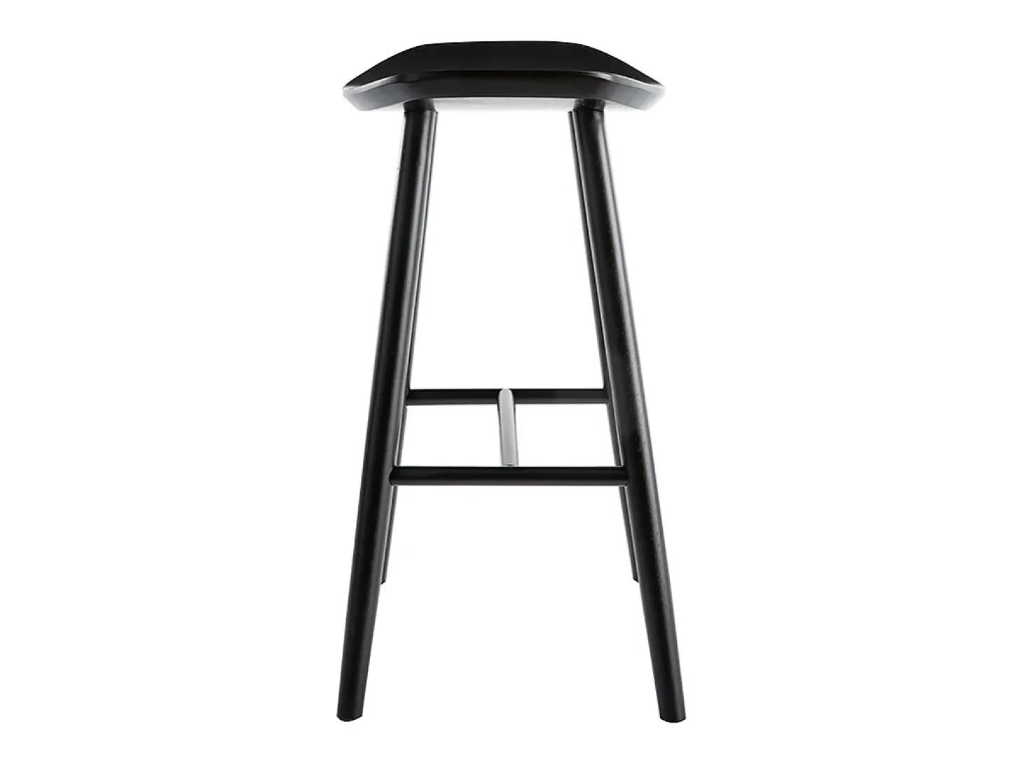 Set de 2 taburetes de cocina negros 65 cm DEMORY