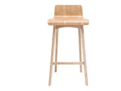 Set de 2 taburetes de cocina nórdicos madera clara 65 cm BALTIK