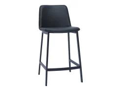 Set de 2 taburetes de cocina de diseño negro 66 cm altura ARSENE