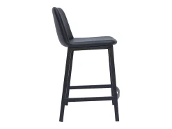 Set de 2 taburetes de cocina de diseño negro 66 cm altura ARSENE