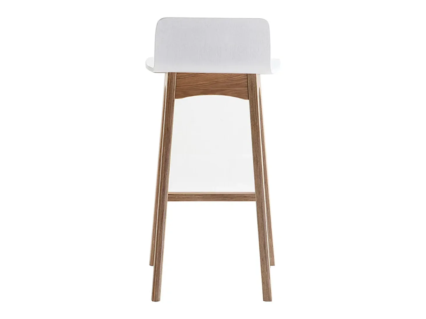 Set de 2 taburetes de cocina nórdicos madera clara y blanco 65 cm BALTIK