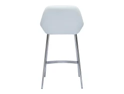 Set de 2 taburetes de cocina de diseño blancos con pie de metal RINGER