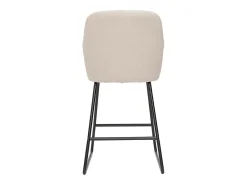 Set de 2 taburetes de cocina de tejido efecto aterciopelado beige de 65 cm AMIKA