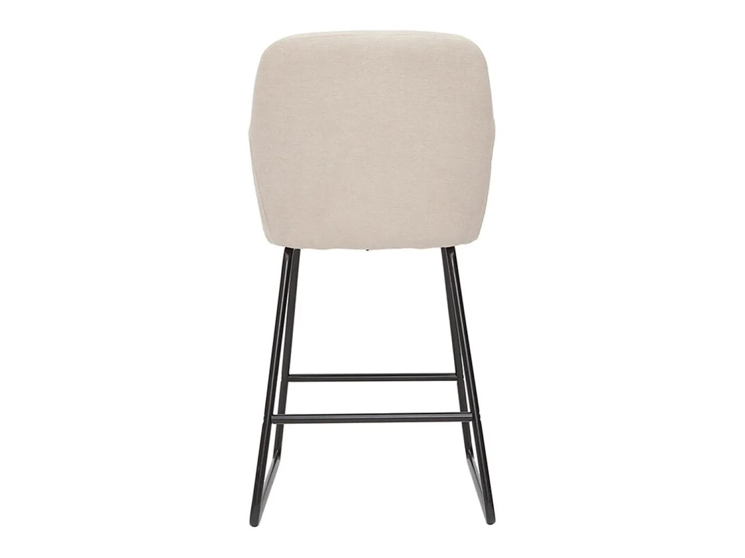 Set de 2 taburetes de cocina de tejido efecto aterciopelado beige de 65 cm AMIKA