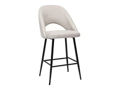 Set de 2 taburetes de cocina efecto aterciopelado texturizado beige 65 cm COSETTE