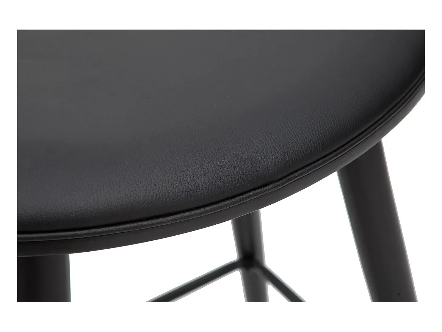 Set de 2 taburetes de cocina de diseño negro 65 cm MEADOW