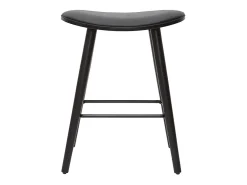 Set de 2 taburetes de cocina de diseño negro 65 cm MEADOW