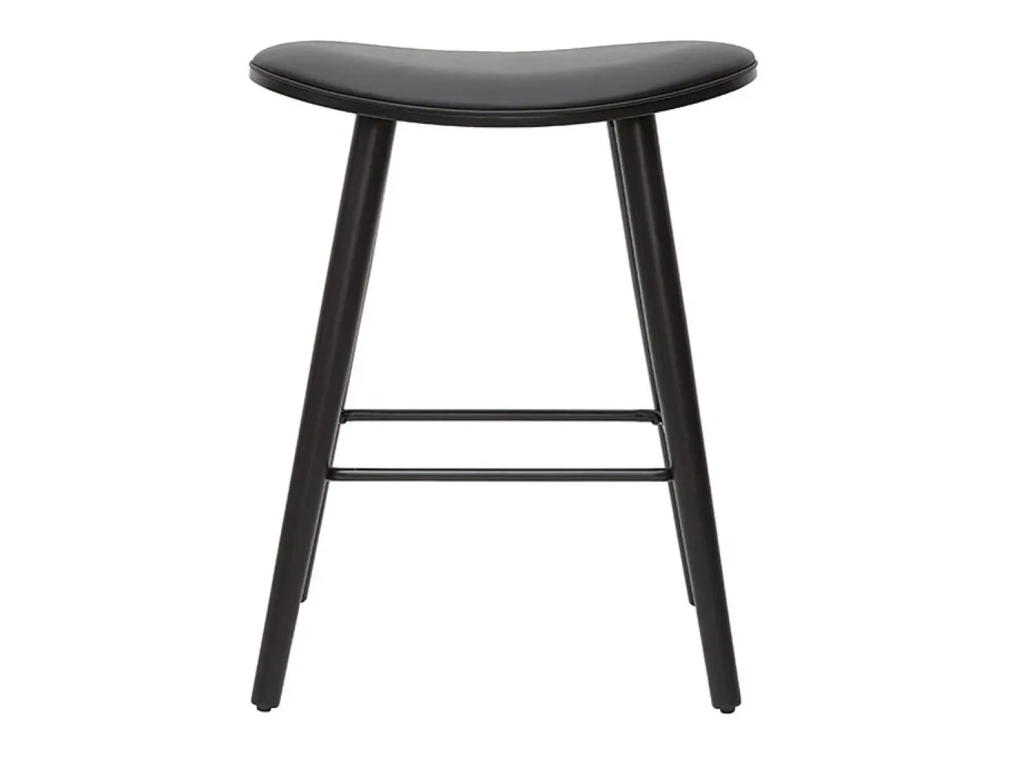 Set de 2 taburetes de cocina de diseño negro 65 cm MEADOW