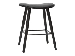 Set de 2 taburetes de cocina de diseño negro 65 cm MEADOW