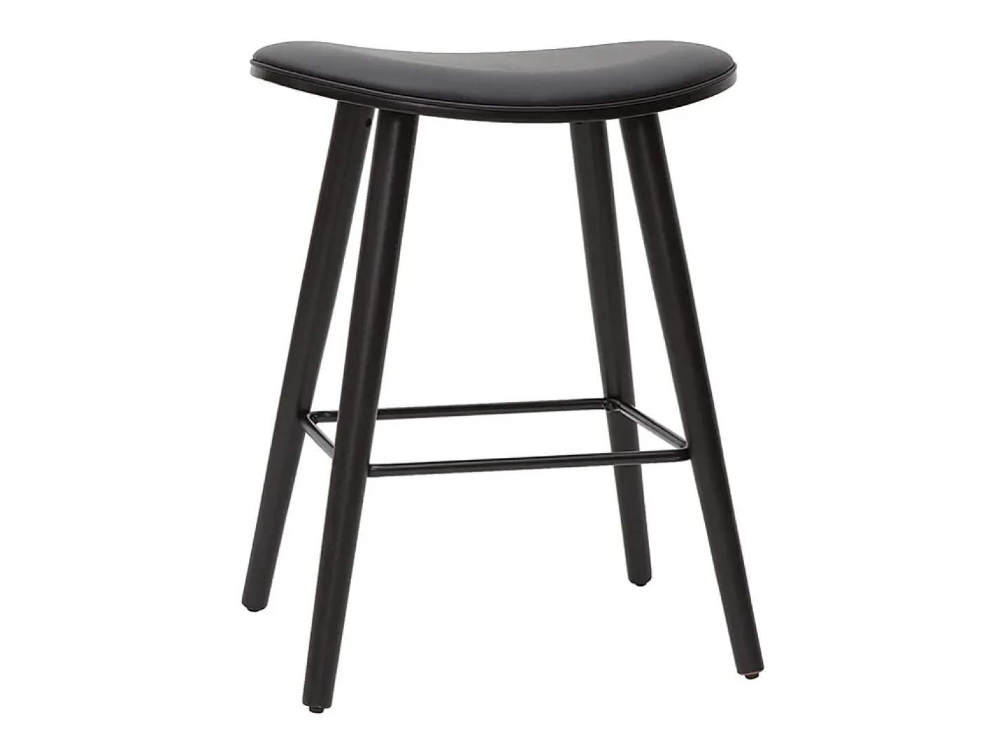 Set de 2 taburetes de cocina de diseño negro 65 cm MEADOW