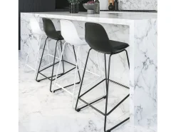 Set de 2 taburetes para isla de cocina blancos 65 cm - Leni