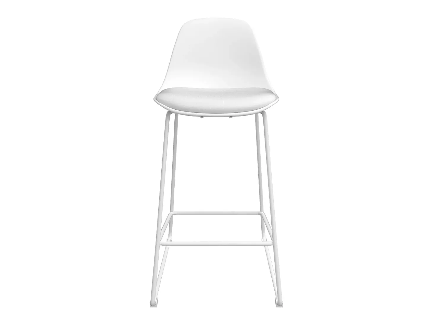 Set de 2 taburetes para isla de cocina blancos 65 cm - Leni
