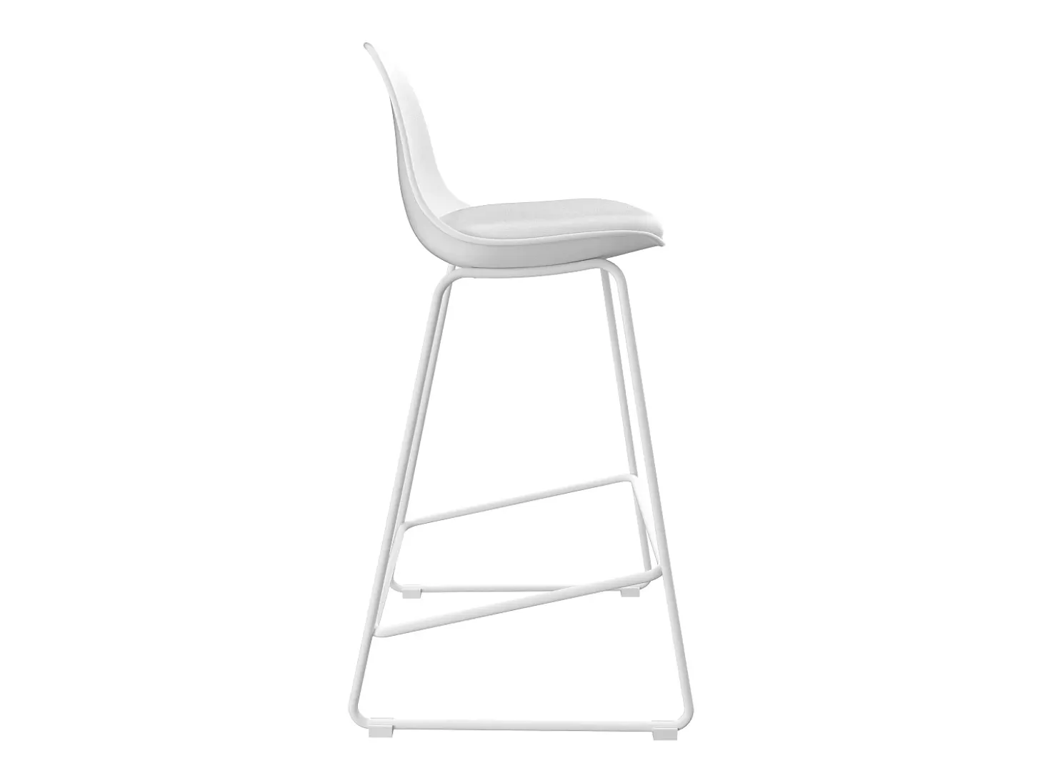 Set de 2 taburetes para isla de cocina blancos 65 cm - Leni