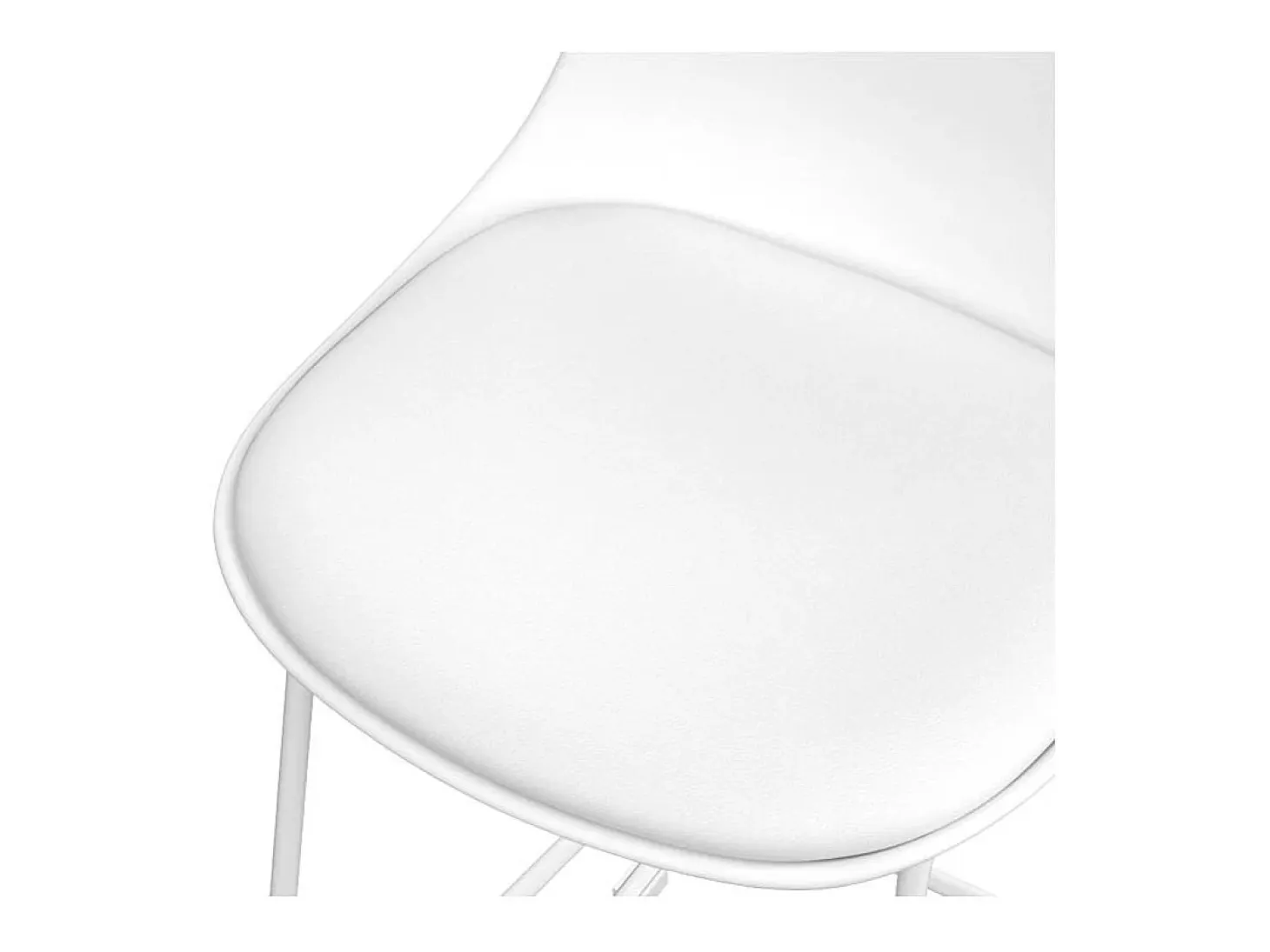 Set de 2 taburetes para isla de cocina blancos 65 cm - Leni
