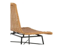 Set de 2 taburetes para isla de cocina en resina tejida marrón 63 cm - Mandya