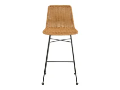 Set de 2 taburetes para isla de cocina en resina tejida marrón 63 cm - Mandya