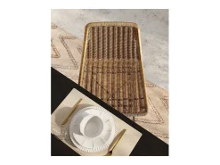 Set de 2 taburetes para isla de cocina en resina tejida marrón 63 cm - Mandya