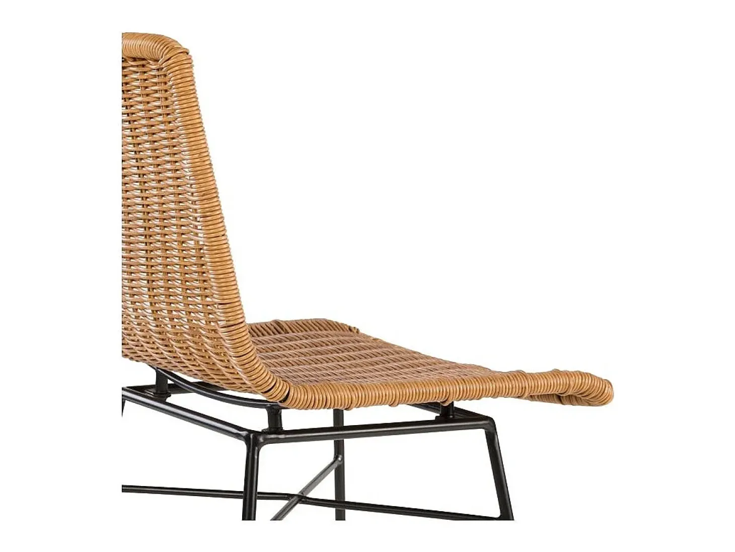 Set de 2 taburetes para isla de cocina en resina tejida marrón 63 cm - Mandya